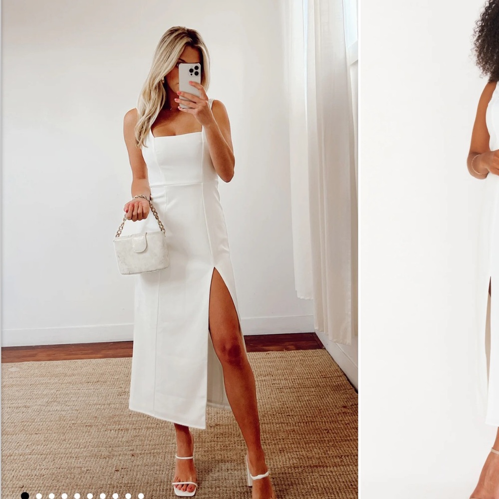 Show Me Your MuMu White Midi Dress